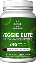 MRM Veggie Elite Performance Protein - Chocolate Mocha Plant-Based Powder 24g Protein per Serving with BCAAs &amp Digestive Enzymes Clinically Tested - Vegan Gluten-Free - 31 Servings
