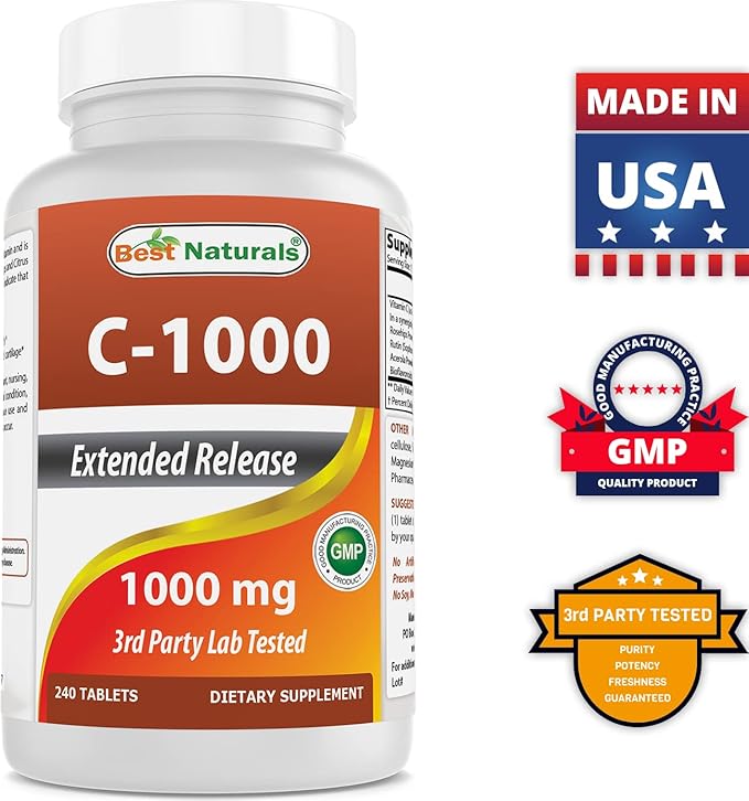Best Naturals Vitamin B-12 6000 mcg &amp Vitamin C 1000 mg