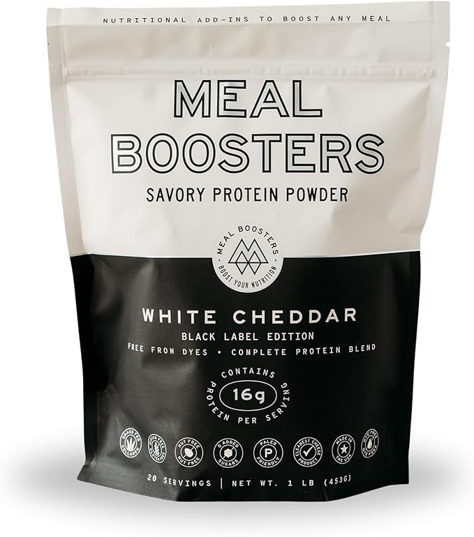 Savory White Cheddar Protein Powder – 16g High Protein Meal Enhancer for Cooking – Keto Friendly Gut &amp Joint Support – Collagen Peptides