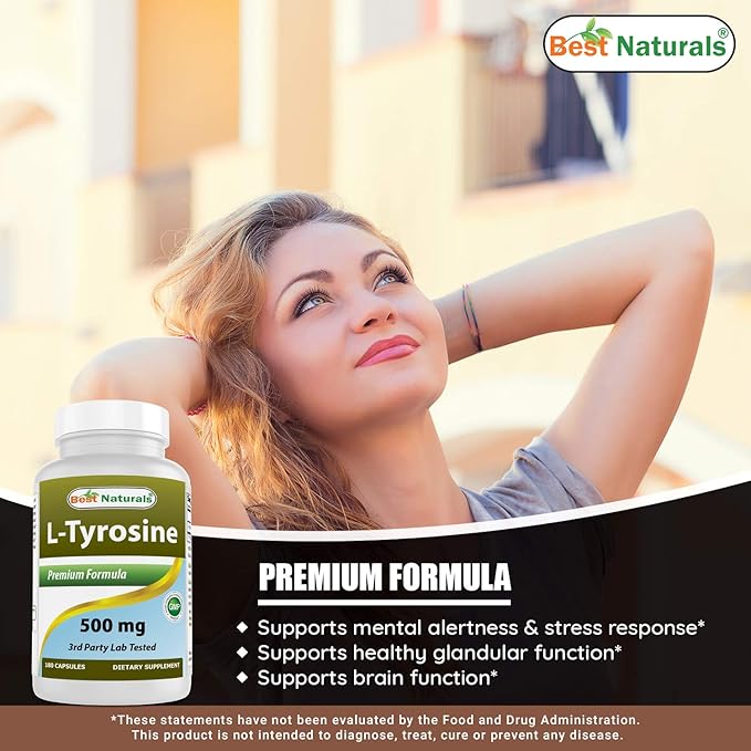 Best Naturals L-Tyrosine 500 Mg &amp Magnesium Oxide 500 mg