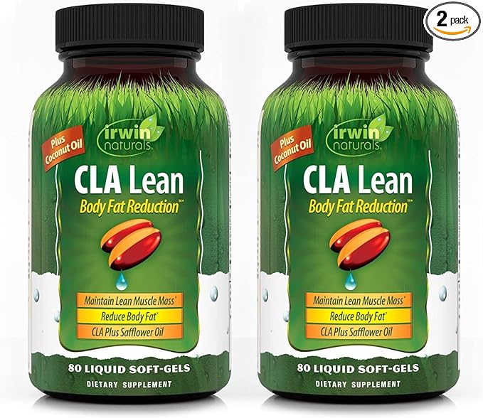 Irwin Naturals CLA Lean Body Fat Reduction – 80 Liquid Soft-Gels - 2 Pack