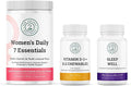 Women's Daily 7 Essentials Vitamin D3 + K2 Chewables &amp Sleep Well Bundle