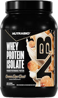 NutraBio 100% Whey Protein Isolate Protein Powder 25g Protein with Complete Amino Acid Profile Non-GMO Soy &amp Gluten Free Low Carb Low Calorie Whey Protein Powder Cinnamon Sugar Donut 2 Lbs