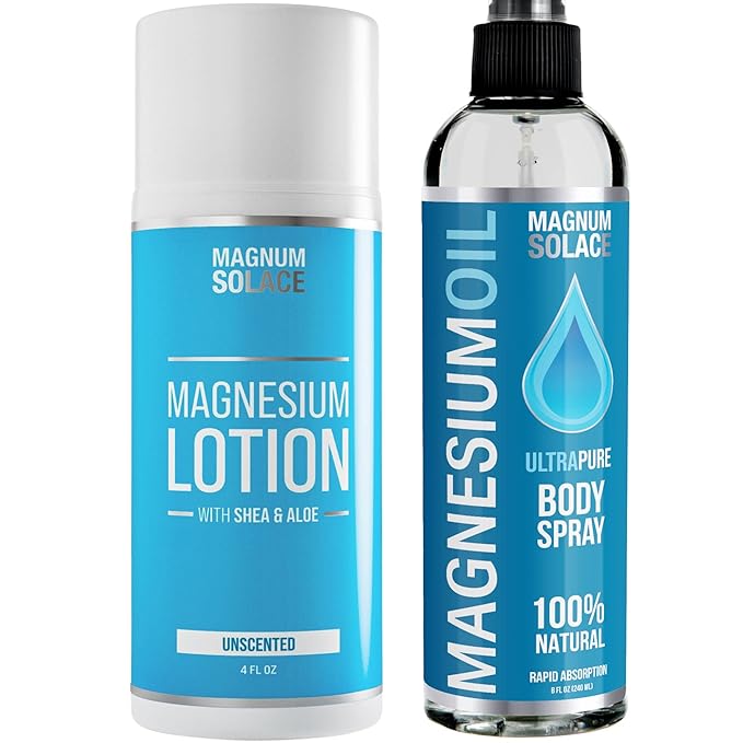 Magnesium Lotion and Magnesium Oil Spray (2 Item Bundle)