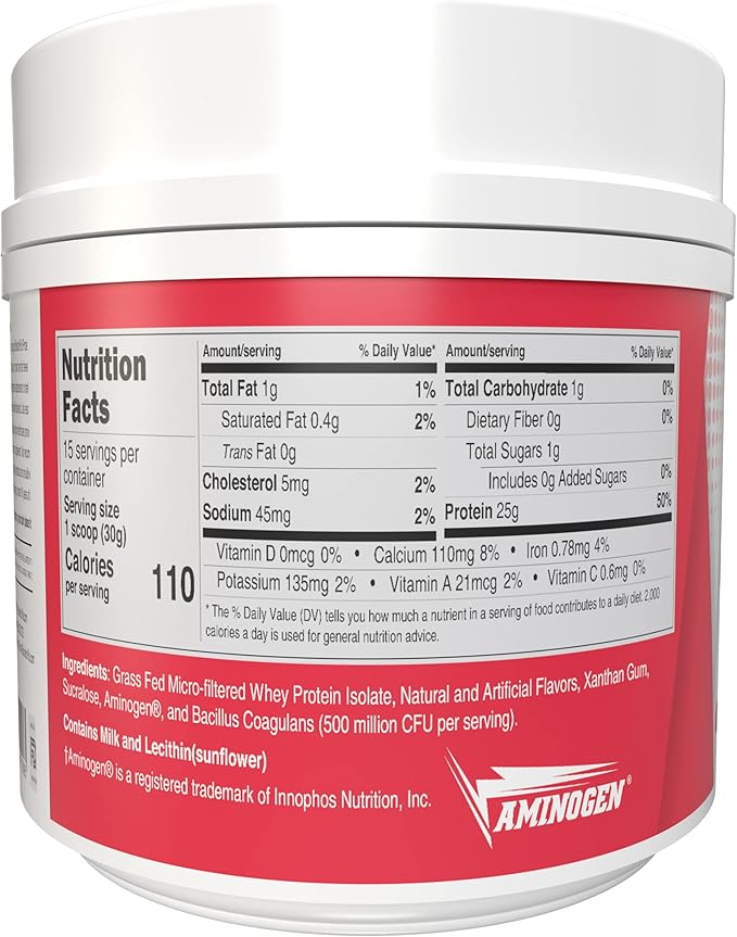 BariatricPal Clean Whey Protein (25g) with Probiotics - Strawberry (15 Servings)