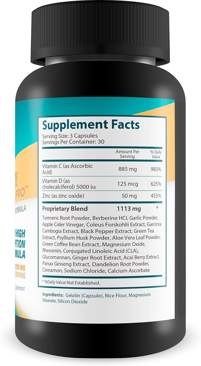 Golden Turmeric Pro - Improved Formula - Our Best High Absorption Turmeric Curcumin Gold Turmeric Capsules - Vitamin D Vitamin C Curcumin Ginger Supplements - Gold Support Supplement