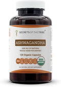 Secrets of the Tribe Ashwagandha USDA Organic Capsules | Certified Organic Vegetarian Capsules Herbal Dietary Supplement | Withania somnifera Dried Root (120 Count)