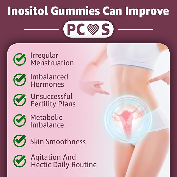 Sugar Free 2Pack Turmeric Ginger Gummies &amp 2Pack Myo-Inositol &amp D-Chiro Inositol Gummies