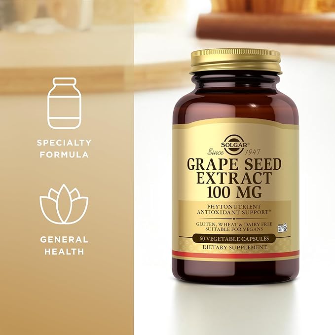 Grape Seed Extract 100mg Solgar 60 VCaps