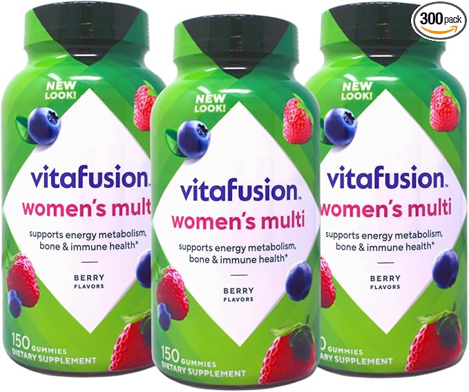 Vitafusion Womens Complete Multivitamin Adult Gummies Mixed Berries - 150 Ea 3 Pack