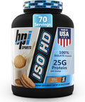 BPI Sports ISO HD Isolate Protein Powder – 100% Whey Isolate Protein Powder for Muscle Gain - Vanilla Cookie 4.8 LBS - 70 Servings