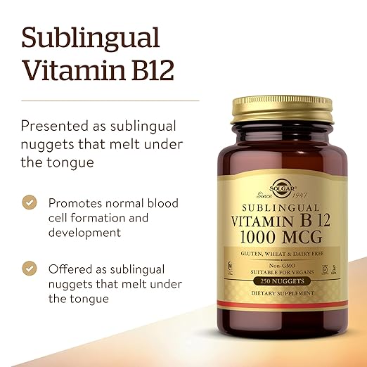 SOLGAR Vitamin B Bundle: B6 25 mg 100 Tablets + Sublingual B12 1000 mcg Nuggets 250 Count + B2 (Riboflavin) 100mg 100 Vegetable Capsules