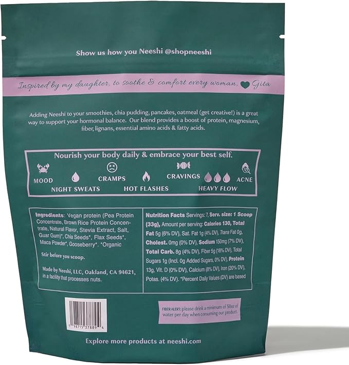Nourishing Protein Blend – Plant-Based Vegan Gluten-Free All-Natural – Balanced Nutritional Support for Women – 4-Week Supply – Vanilla Flavor