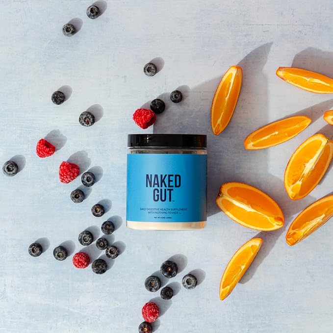 NAKED Gut - Daily Gut Health Supplement - Natural Gut Health Powder for Gut Cleanse Digestive Support GMO-Free Soy-Free Gluten-Free Vegan and Hypoallergenic 40 Servings