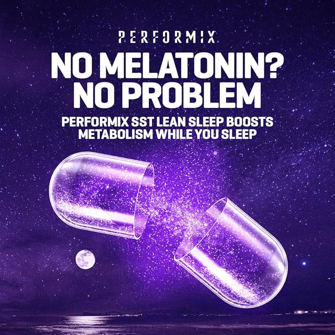 PERFORMIX - SST Support Lean Sleep - Herbal Sleep Aid Supplement - Gentle Nighttime Support - Calming Formula - 60 Veggie Capsules for Adults