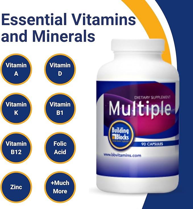 Building Blocks Multiple Vitamin Capsule for Bariatric Patients 90 Count 30 Day Supply