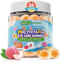 Kids Multivitamin Gummies with Iron 450mg Algae Omega-3 Methylated B12 Folate Fiber 2g Probiotics Magnesium A C D K Zinc Children Vitamins for Growth Brain Eye Gut Immune Sugar Free