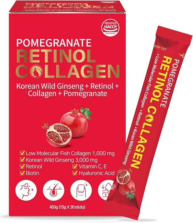 Pomegranate Retinol Collagen – Advanced Skin Brightening &amp Anti-Aging Formula