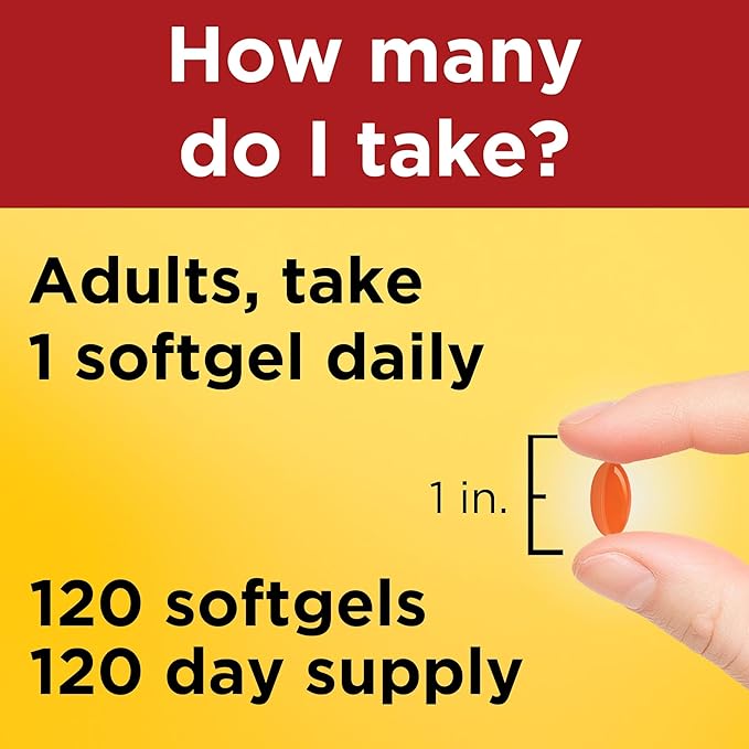 Nature Made CoQ10 100mg Softgels Dietary Supplement for Heart Health Support 120 Softgels 120 Day Supply