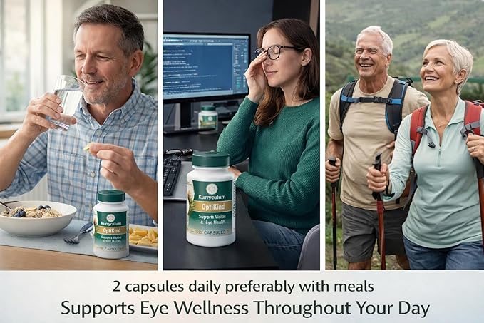 Optikind Best Eye Vitamins for Blurry Vision.Eye Health Supplements for Adults with Lutein for Macular Health Eye Vision Eye Strain and Fatigue.with Zinc and Vitamin A for Support
