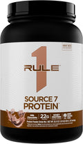 Rule 1 Source 7 Protein – Decadent Flavor Velvety Smooth Texture 22g Anytime Protein and 10g Naturally Occurring EAAs Per Serving from 7 Premium Sources (1.8 Pounds* Milk Chocolate)