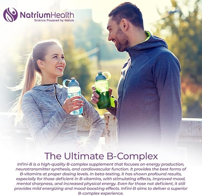 Nootropics Depot Infini-B Advanced B-Complex | Optimal Absorption &amp Bio-Availability | Enhanced Cognitive &amp Metabolic Support | 120 Capsules