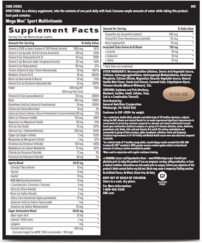 GNC AMP Men’s Strength Vitapak Program 3 Products in 1 Pack Absorbable Creatine Mass Building Power Muscles Anabolic Primers Testosterone Boost Proven Ingredients Multivitamin 30-Day Supply