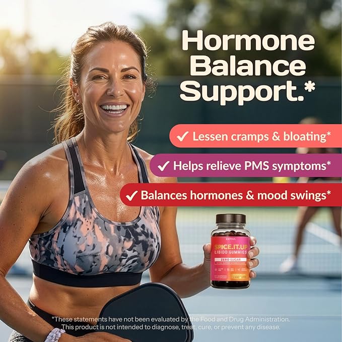 Libido Support for Women Intimacy Gummies - Fast Acting HornyGoatWeed for Women Extract - Gluten Free Vegan &amp Non-GMO - Raspberry Watermelon Flavor - Spicy Gummies for Couples - 60 Gummies