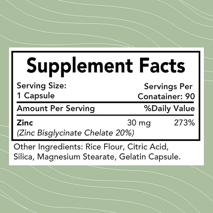 Optimal Health Systems Essential Zinc | Chelated Zinc Bisglycinate for Cellular Skin &amp Immune Support – Vegetarian Non-GMO Gluten &amp Dairy Free – 90 Capsules