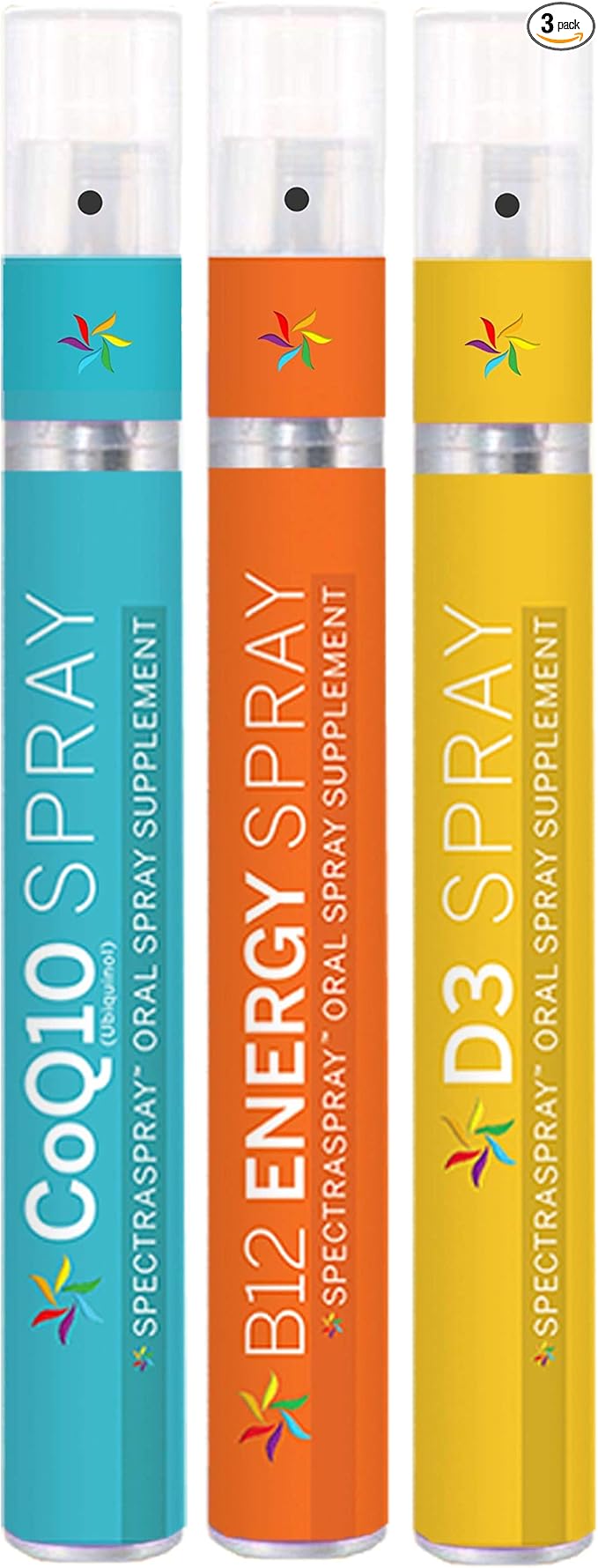 Spectraspray Vitamin Spray - Anti-Aging &amp Active Lifestyle Set (D3 B12 &amp COQ10)