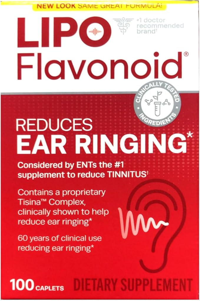 Lipo-Flavonoid Plus Dietary Supplement For Ear Health 100 ea Pack of 3