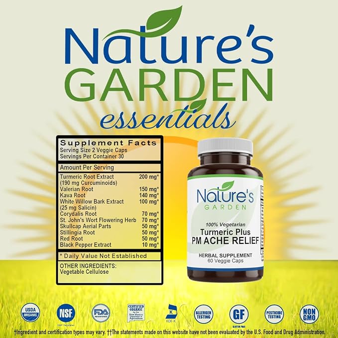 Turmeric Plus PM Ache Relief - 60 Veggie Caps