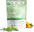 Sprout Living Epic Protein Plant Based Protein &amp Superfoods Powder Mindful Matcha | 17 Grams Organic Protein Powder Vegan Non-GMO Gluten Free Adaptogens + Nootropics (1 Pound 12 Servings)