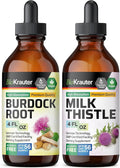 BIO KRAUTER Burdock Root Tincture 4 Fl. Oz. &amp Milk Thistle Tincture 4 Fl. Oz.
