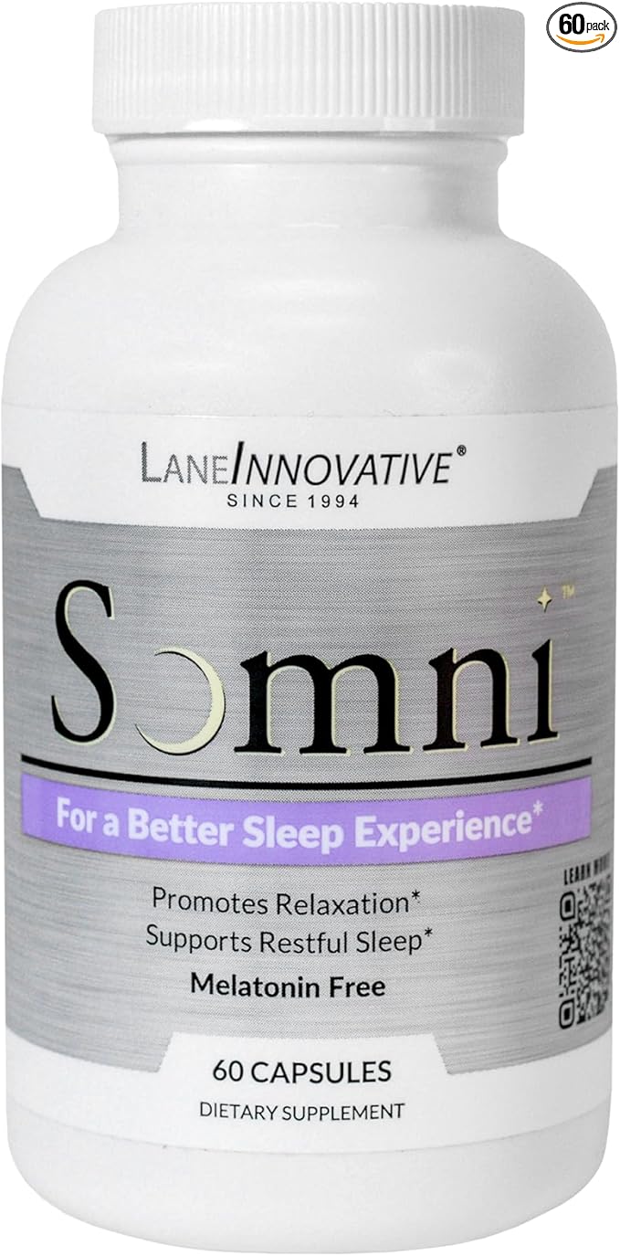 Lane Innovative - Somni Sleep Aid Supplement Promotes Relaxation &amp Balance Helps Combat Occasional Stress Rich in Essential Vitamins &amp Herbal Extracts Supports More Restful Sleep (20 Serv