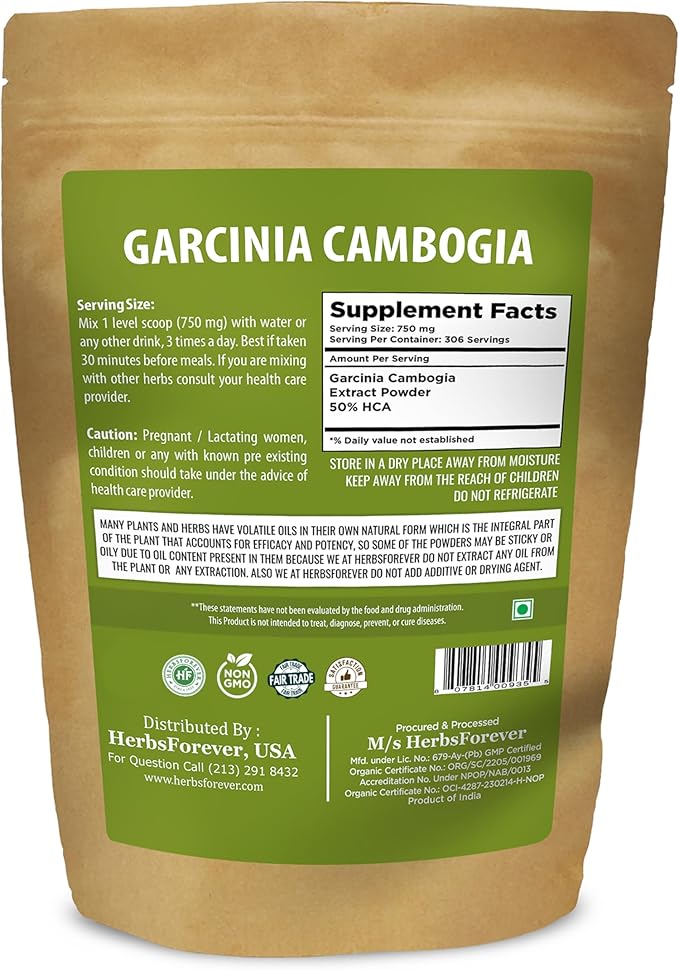 Herbsforever Garcinia Cambogia Powder Support Active &amp Energetic Body 230 GMS
