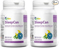 SleepCan Capsules 5mg Melatonin with Phosphatidylserine and L-Theanine 2 Packs of 90 Sleep-Wake Cycle Support Supplements Serving Size: 1 Capsule Once Daily