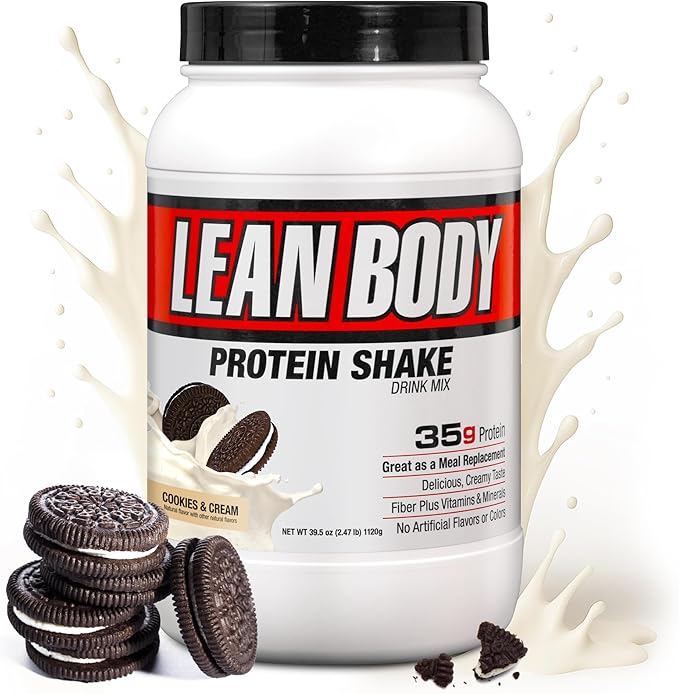 Labrada Lean Body Hi-Protein Meal Replacement Shake Cookies and Cream 2.47lb Jug