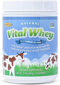 Grass-Fed Whey Protein Powder for Immune Vitality Natural Flavor 600g (30 Servings) 15g Protein Per Serve Vital Whey Clean Holistic Wellness Nutrition