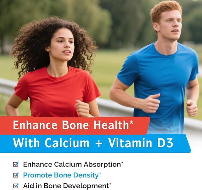 Innate Vitality Magnesium Glycinate 500mg &amp Calcium 1200mg with D3 5000IU Bundle | High Absorption Supplements for Nerve Health Bone Strength &amp Immune Support | Non-GMO Gluten-Free | 120 Cap