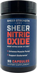 Sheer Strength Labs Nitric Oxide Supplement for Men - Clinically Tested for Pumps &amp Blood Flow - 270% More Nitric Oxide - Nitrosigine Supplement S7 &amp Beetroot - Made in USA - 90 Capsules