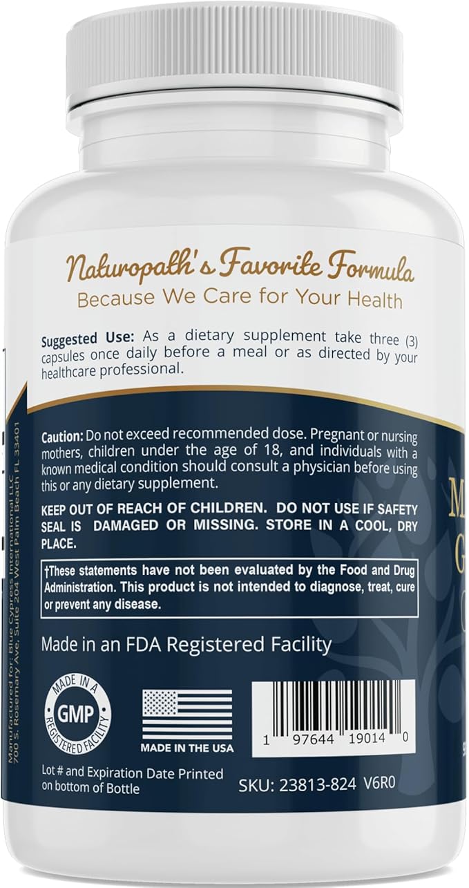 Magnesium Glycinate Capsules – High Absorption Magnesium Supplement – Premium Formula for Daily Use – 90 Capsules 30 Day Supply