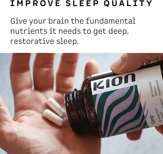 Kion Sleep | Fall Asleep Fast Stay Asleep &amp Improve Sleep Quality | Amino Acid Powered Sleep Support | 30 Servings