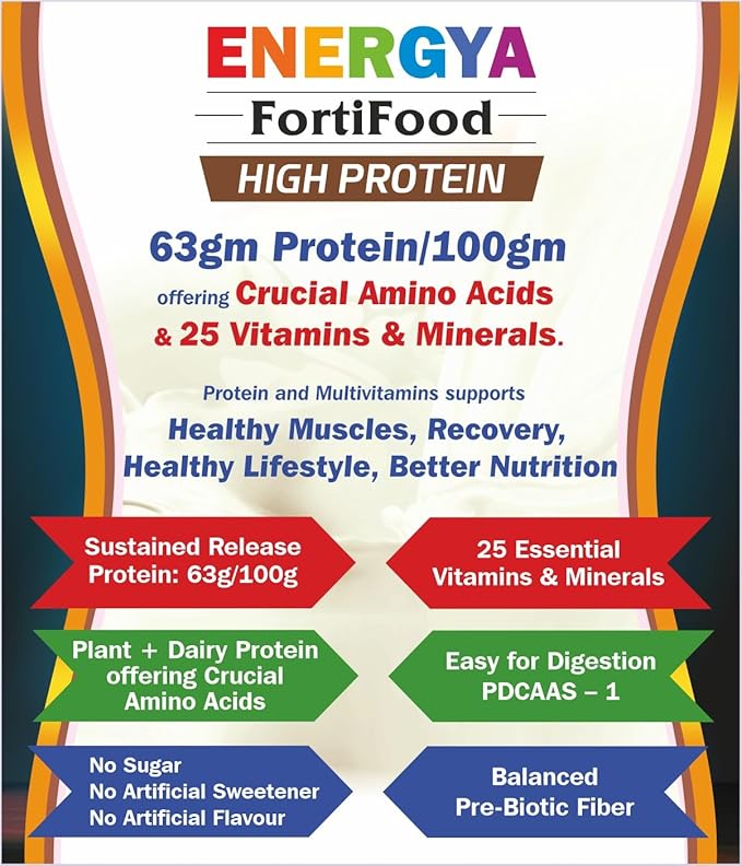 FORTIFOOD High Protein Powder 63g Taste Best Whey &amp Plant Protein + Prebiotic Fiber 24 Vitamins Minerals for Muscle Metabolic &amp Women Health Recovery Immunity
