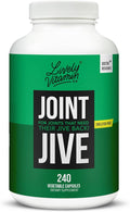 LIVELY VITAMIN CO. Joint Jive - Lubricate Joints (Knee Ankle Neck Shoulder Back) - Collagen - Glucosamine - MSM - Quercetin - Chondroitin - Devils Claw - Shellfish-Free Formula - 240 Count