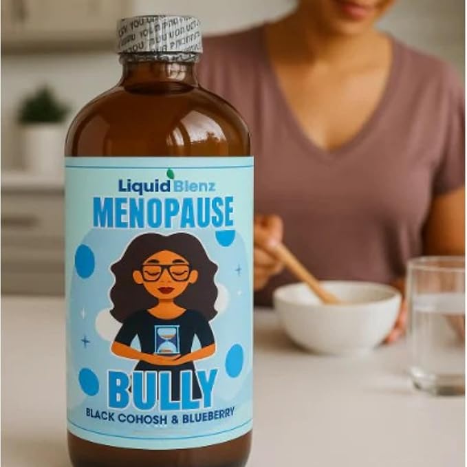 Menopause Bully | Herbal Supplement for Natural Support | Helps Ease Menopause Symptoms &amp Promote Balance | 16 fl oz