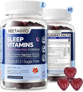 Melatonin Free 5-HTP GABA Supplement Gummies for Adults &amp Kids 12+ with L-Theanine Magnesium Glycinate L-Tryptophan Apigenin - Sugar Free Strawberry Flavor Vegan 120 Count