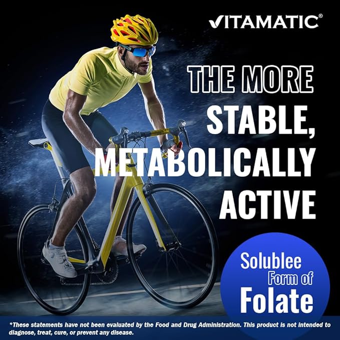 Vitamatic Methyl Folate 15mg – 120 Vegetable Capsules - 2 Pack Optimized and Activated High Potency – Metabolically Active Folate