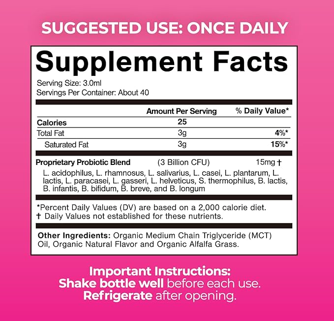 USDA Organic Liquid Probiotic for Women | PH Balance UT &amp Feminine Health | Digestive Support Immune &amp Gut Health | 15 Clinically Studied Strains | 98% Absorption | Vegan Non-GMO | 40 Serv