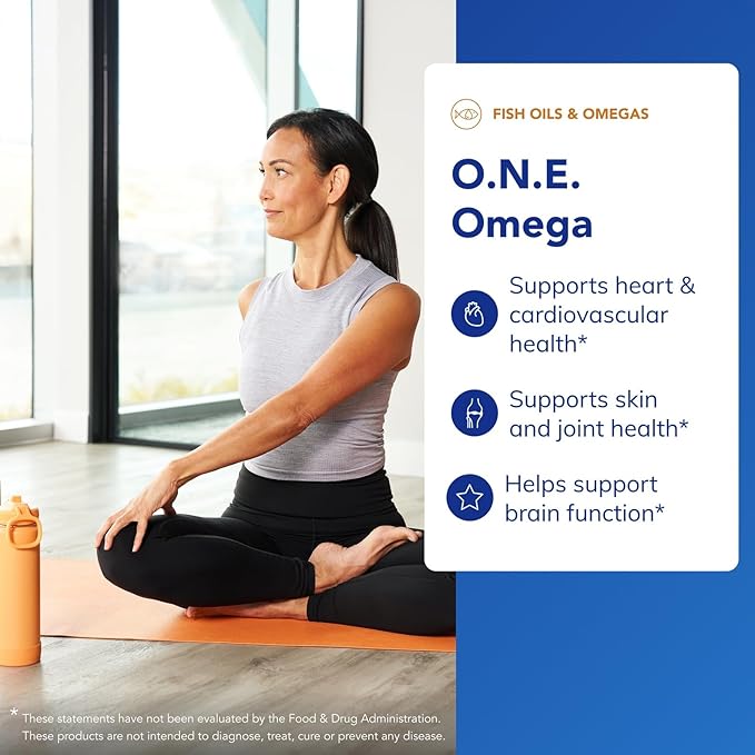 Pure Encapsulations O.N.E. Omega - Fish Oil Supplement for Heart Health Joints Skin Eyes and Cognition* - Fish Oil Concentrate with EPA and DHA - 60 Softgel Capsules